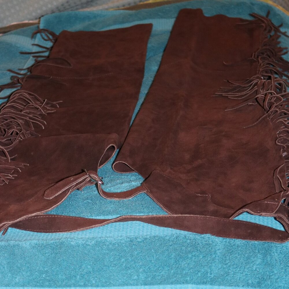 Women's western chaps. Dark brown, size large (14). New. - Picture 8 of 15